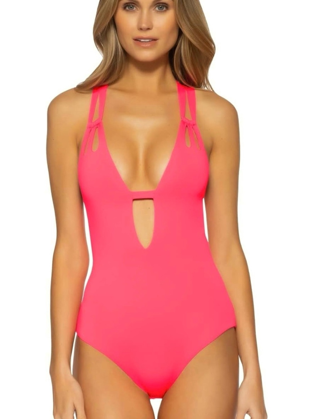 Becca by Rebecca Virtue Color Code Skylar One-Piece Plunge